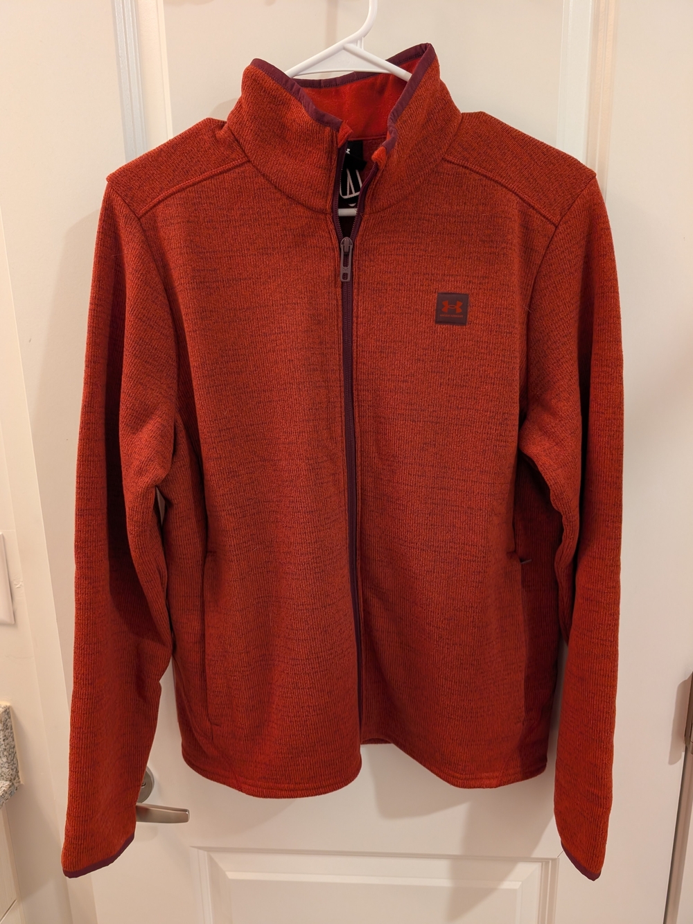 Women's Under Armour Burnt Orange/Rust Collared Zip-Up